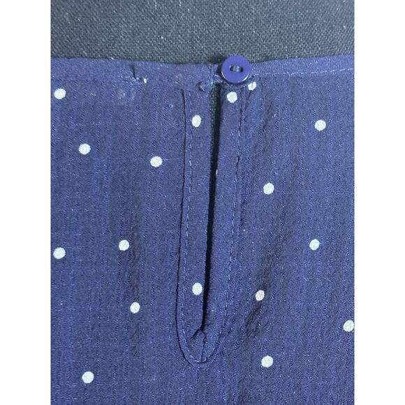 Women's Sleeveless Polka Dot Ruffle Top Summer Polka Dot Top Size Small - Picture 7 of 16